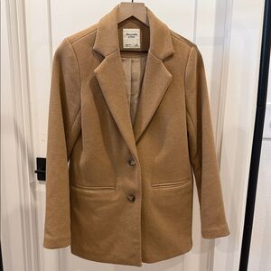 Abercrombie & Fitch Camel Blazer with Notched Lapel